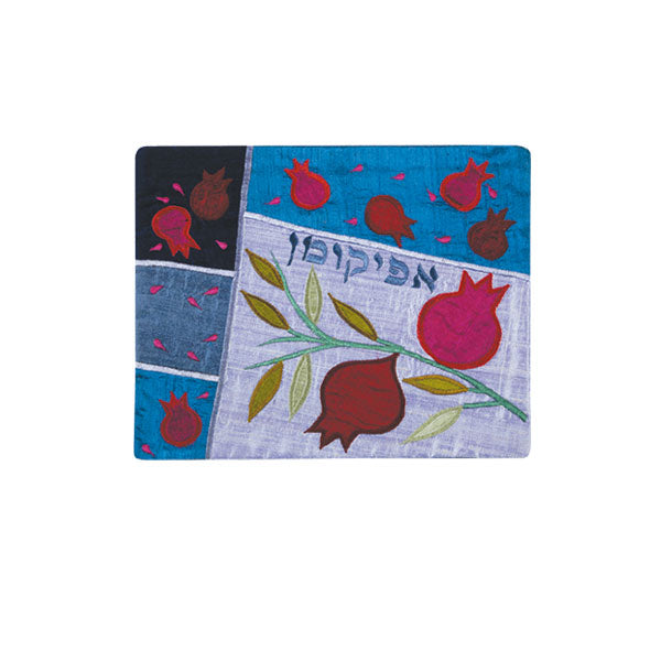 כיסוי אפיקומן - אפליקציה - רימונים כחול