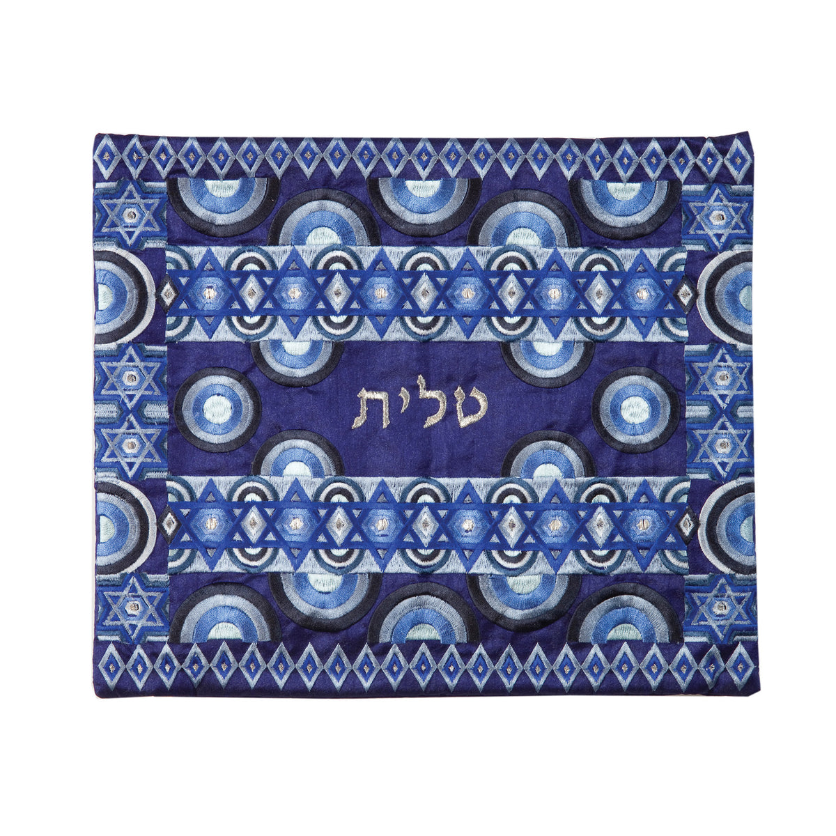 תיק טלית - רקמה מלאה - כחול