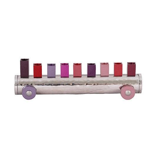 Hanukkah Menorah - Small Train - Maroon
