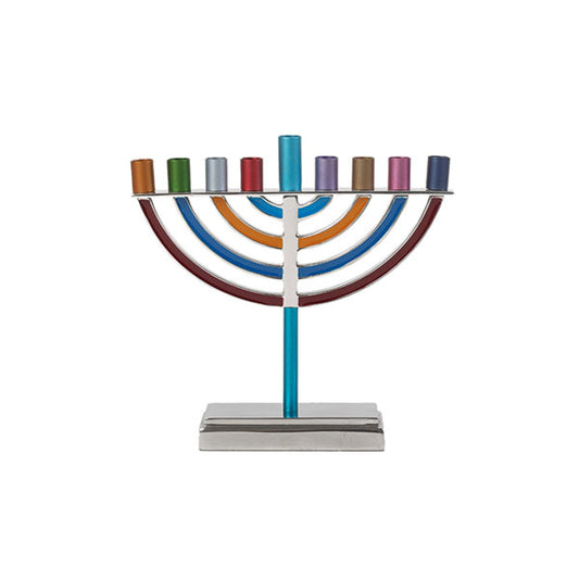 Small Classic Hanukkah Menorah - Multicolor