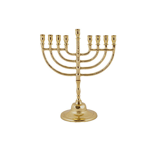 Classic Hanukkah Menorah - Bronze - Circles