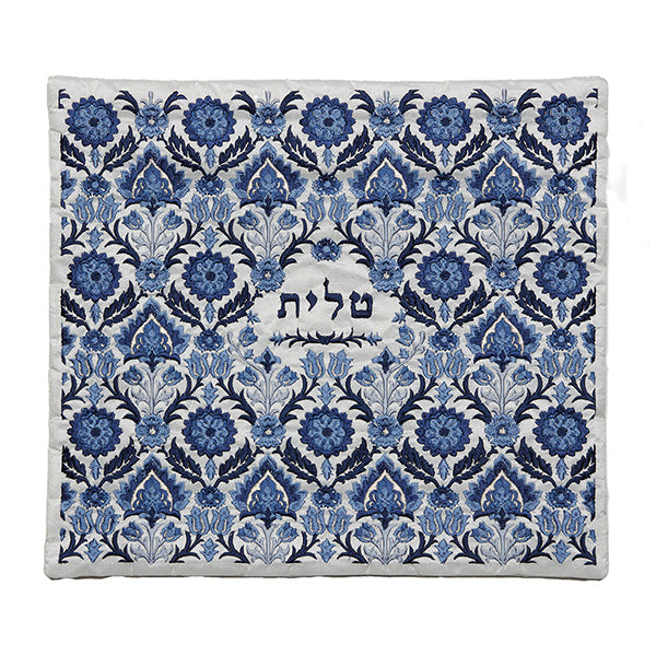 תיק טלית - רקמה מלאה - דוגמא עתיקה - כחול