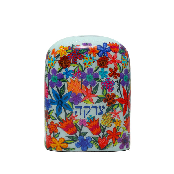 קופת צדקה - פרחים צבעוני