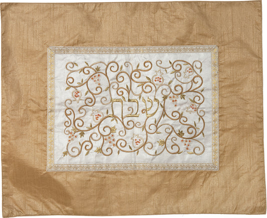 Challah Cover - Center Embroidery - Gold