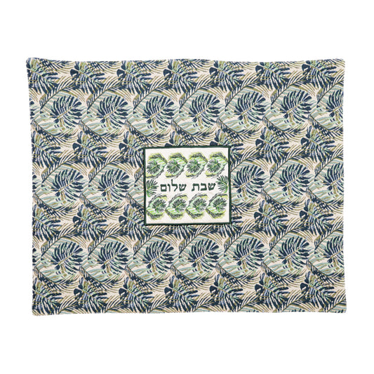 Plata Cover - Fabric Collage - Green Leaves