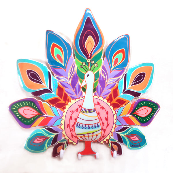 Key Holder - Laser Cut - Peacock