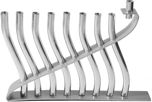 Hanukkah Menorah - Sticks - Aluminium Matt Shiny