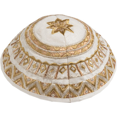 כיפה רקמה - מופשט זהב